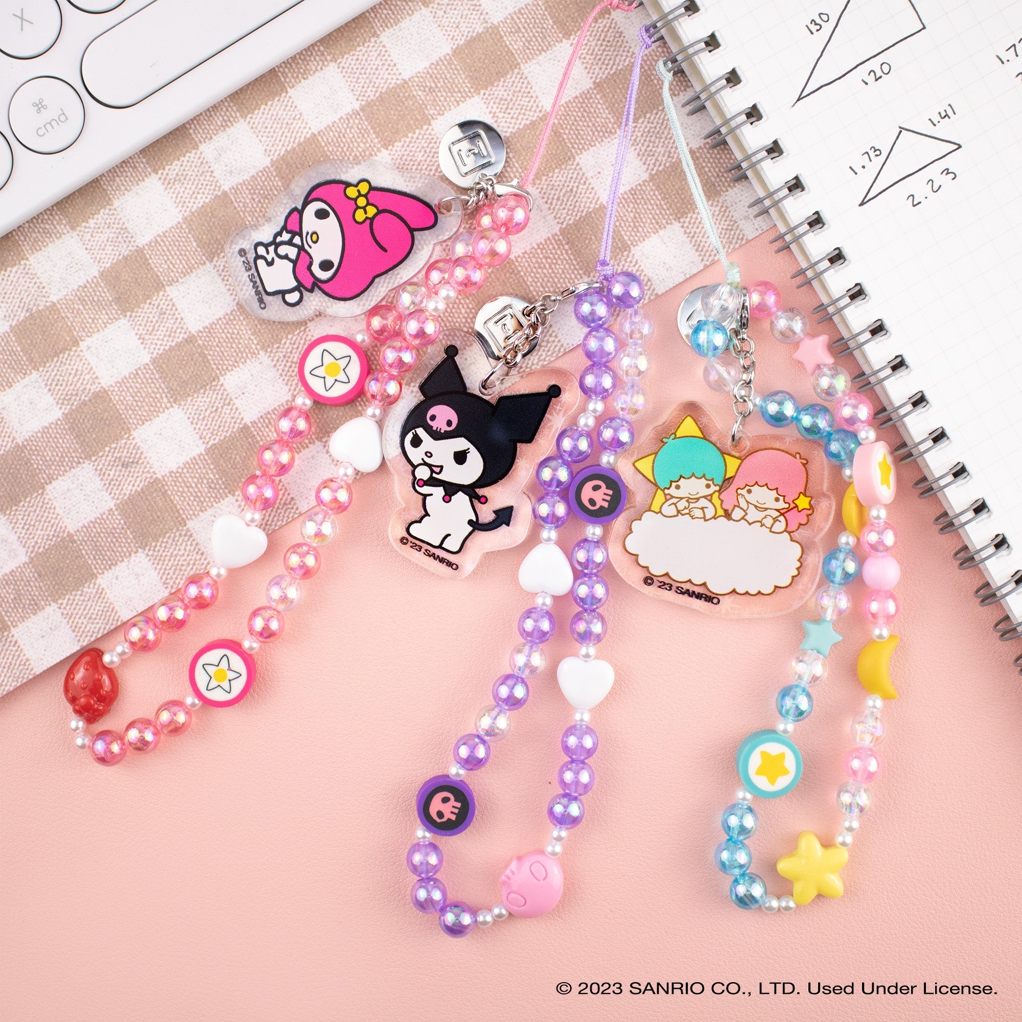 My Melody Beaded Charm Mobile Phone Wrist Strap - 图片 7