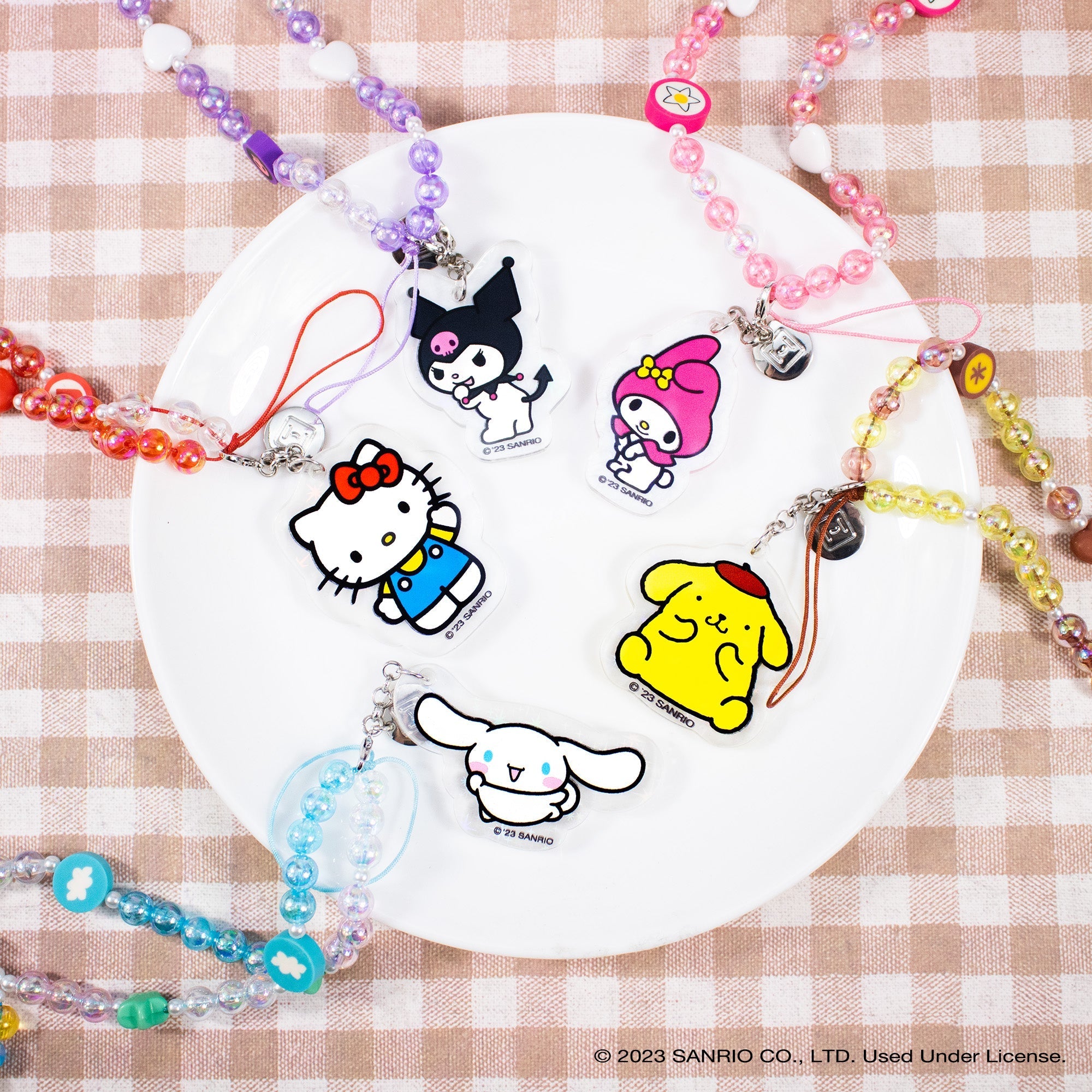 My Melody Beaded Charm Mobile Phone Wrist Strap - 图片 6