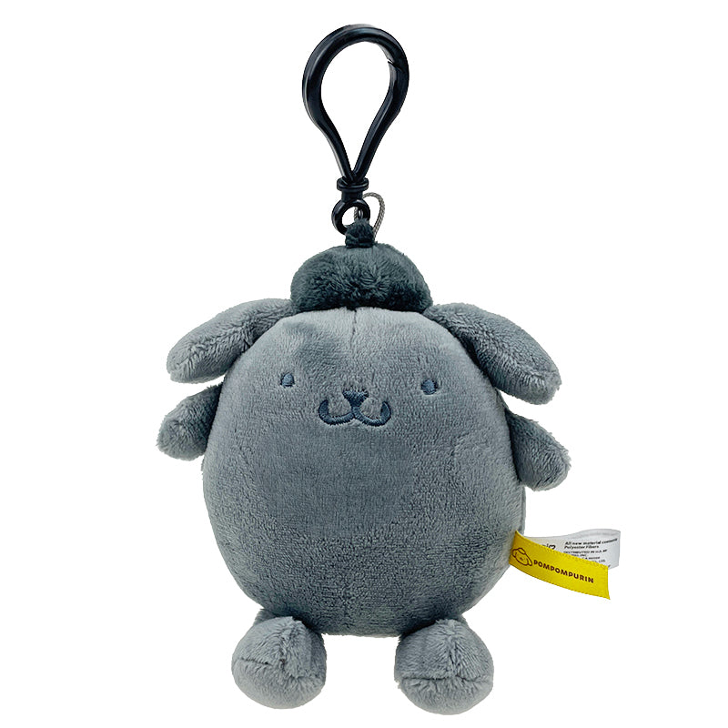 Pompompurin Plush Mascot Clip (Ash Monochrome Series)