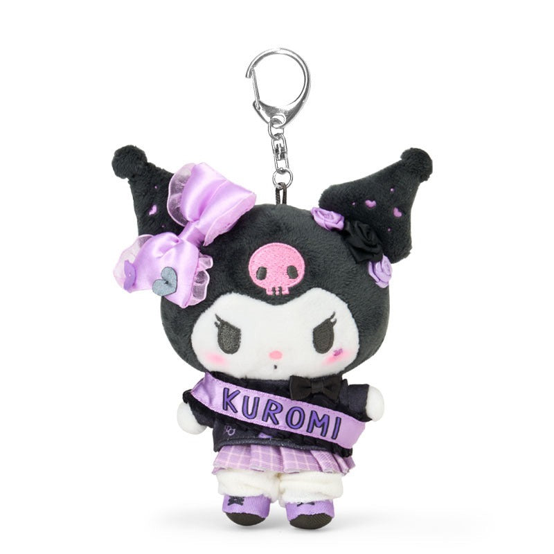 Kuromi Plush Mascot Keychain (Sparkling School Series)