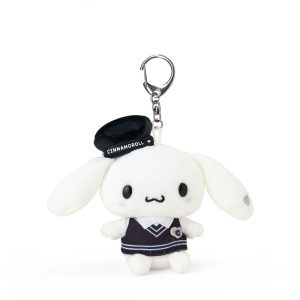 Cinnamoroll Plush Mascot Keychain (Silver Houndstooth Series)