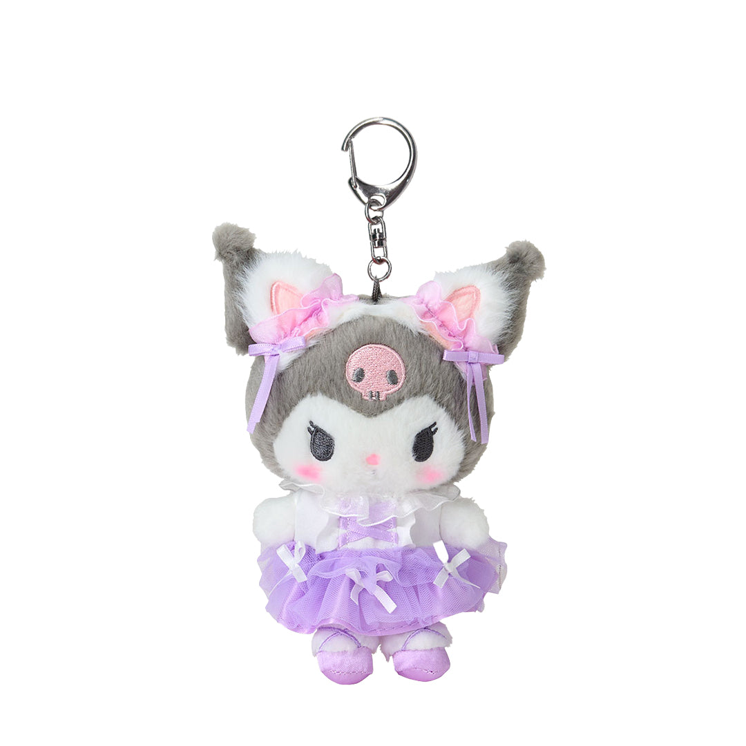 Kuromi Plush Mascot Keychain (Ballet Kitten Series)