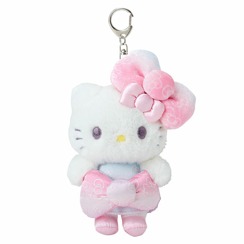 Hello Kitty Plush Mascot Keychain 50th Anniv. (Fashionable Ribbons Series)