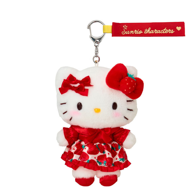 Hello Kitty Plush Mascot Keychain (Strawberry News 50th Anniv. Series)