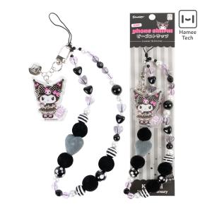 Kuromi 20th Anniversary Beaded Charm Mobile Phone Wrist Strap