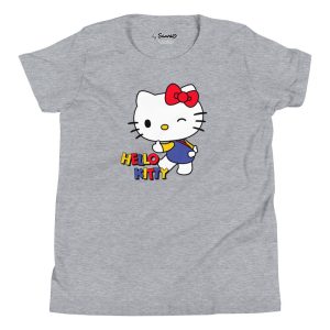 Youth Hello Kitty Primary Logo T-Shirt (Heather Gray)