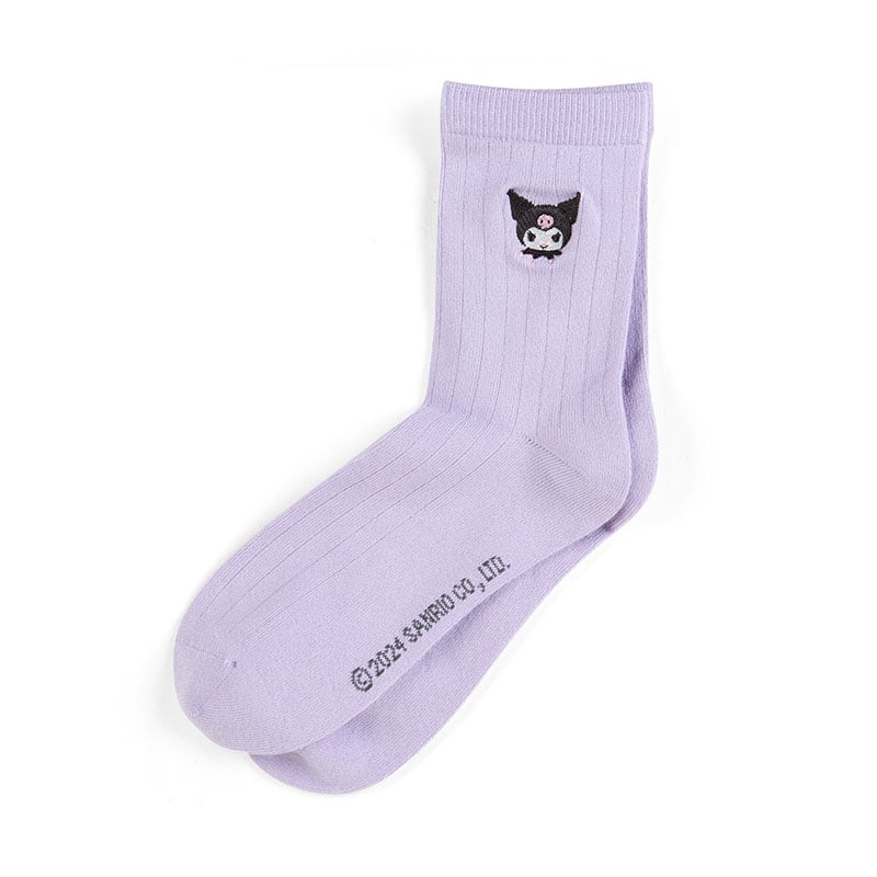 Kuromi Classic Embroidered Crew Socks