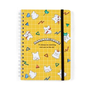 Hanamaruobake Lined Notebook (Elastic Closure)