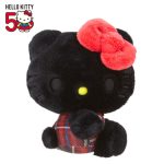Hello Kitty 50th Anniv. Plush Mascot (Black Tartan)