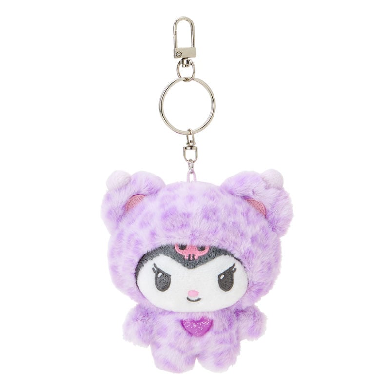 Kuromi Plush Mascot Keychain (Leopard Pals Series)