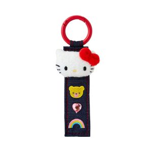 Hello Kitty Logo Keychain (Denim Patch Series)