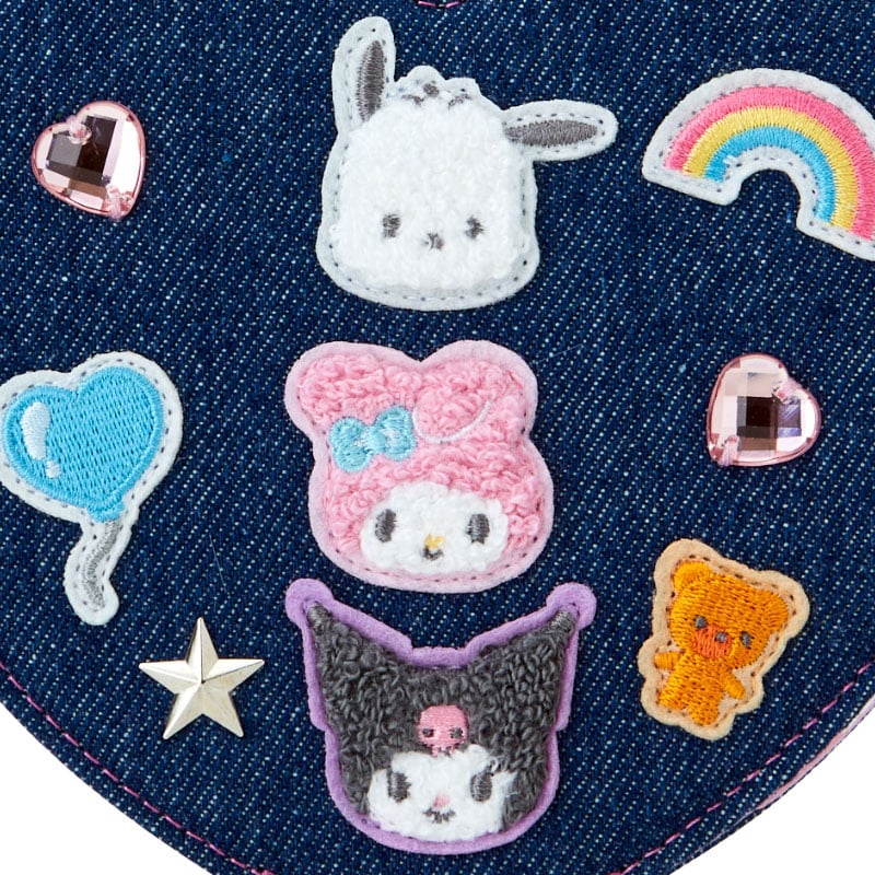 Sanrio Characters Folding Stand Mirror (Denim Patch Series) - 图片 3