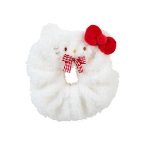 Hello Kitty Cozy Plush Scrunchie (Gingham Bow)