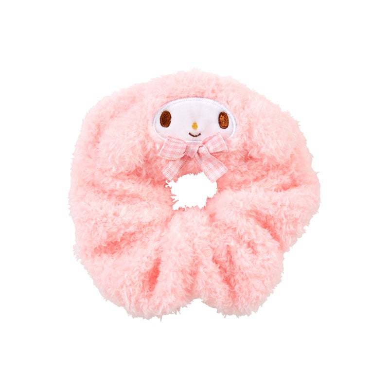 My Melody Cozy Plush Scrunchie (Gingham Bow)