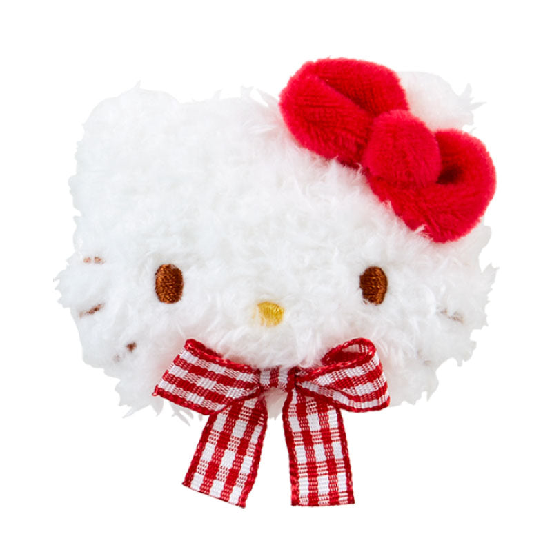 Hello Kitty Plush Hair Clip (Gingham Bow)
