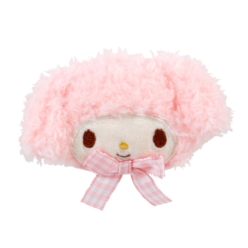 My Melody Plush Hair Clip (Gingham Bow)