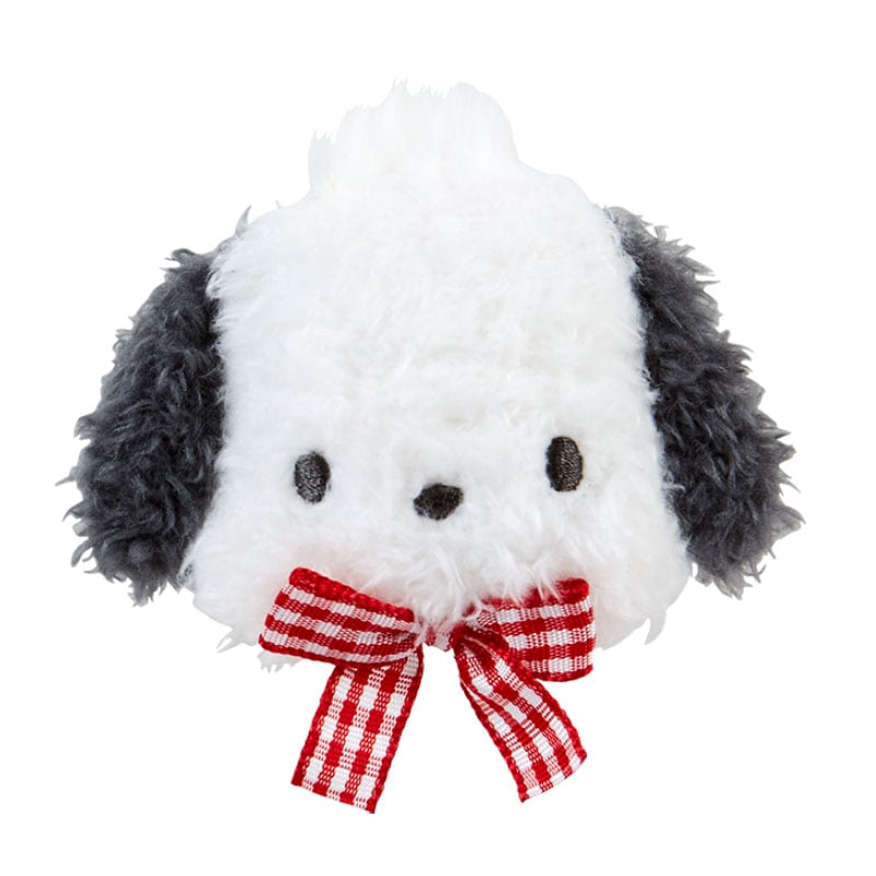 Pochacco Plush Hair Clip (Gingham Bow)