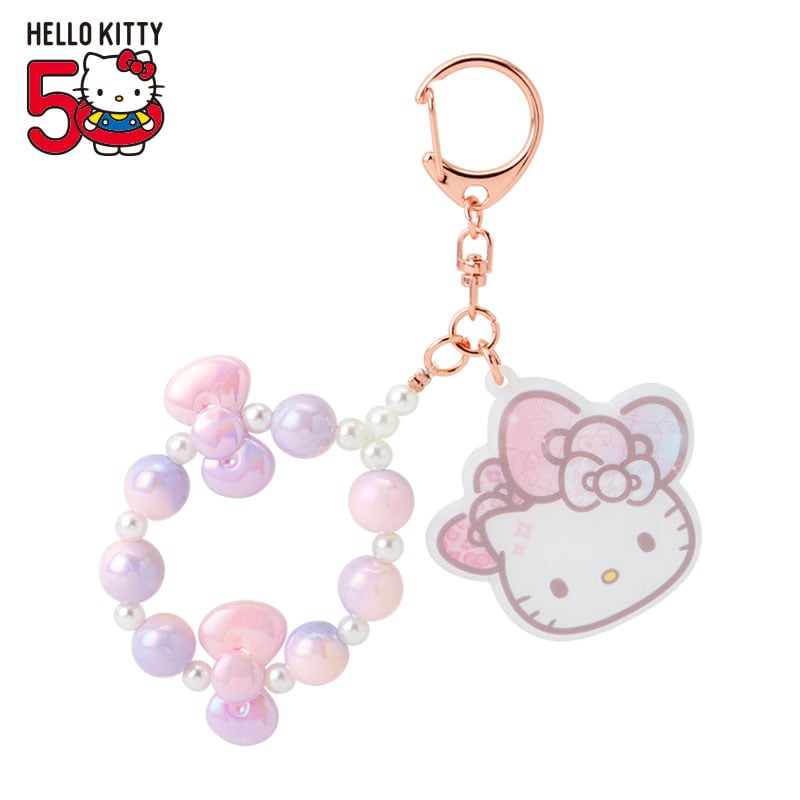 Hello Kitty Beaded Bag Charm 50th Anniv. (Fashionable Ribbons Series)
