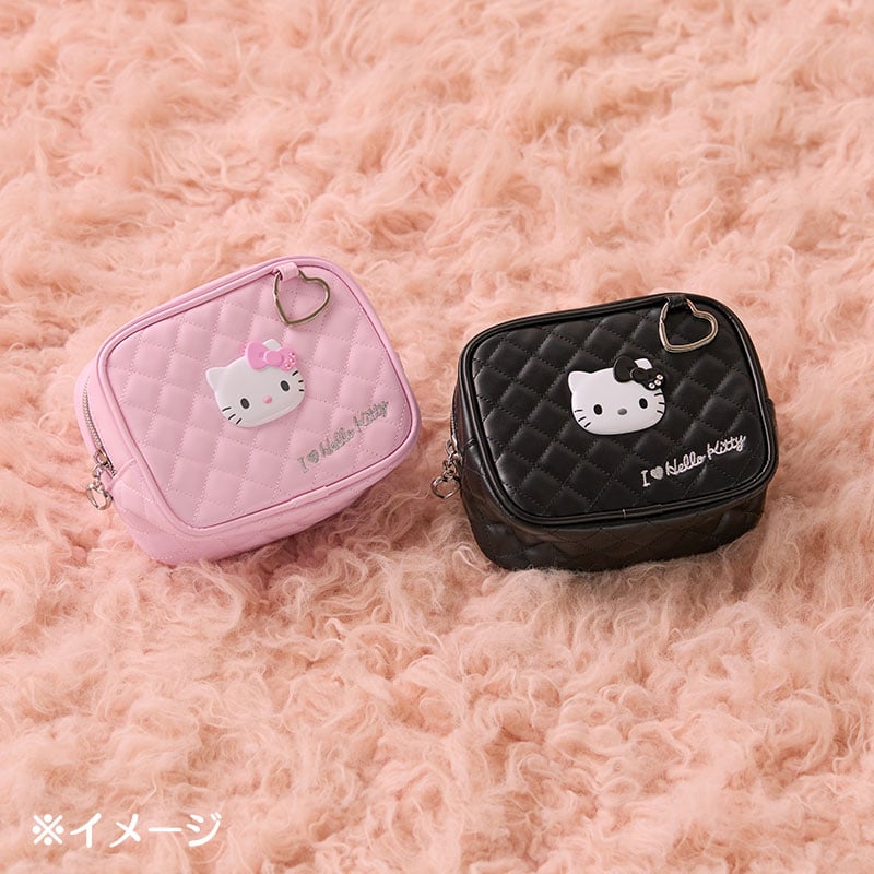 Hello Kitty Pink Quilted Zipper Pouch (I Love Hello Kitty Series) - 图片 2