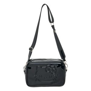 Hello Kitty Crossbody Bag (Silver Houndstooth Series)