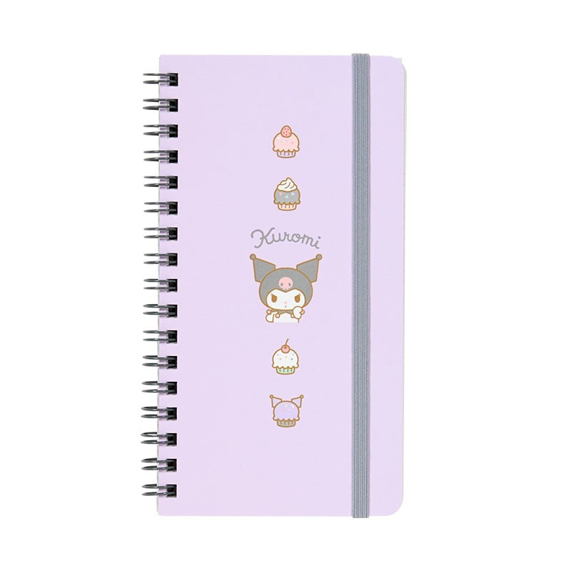 Kuromi Slim Spiral Notebook (Elastic Closure)