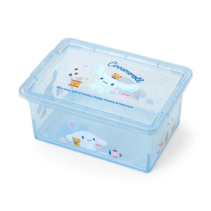 Cinnamoroll Clear Glitter Storage Bin (S)