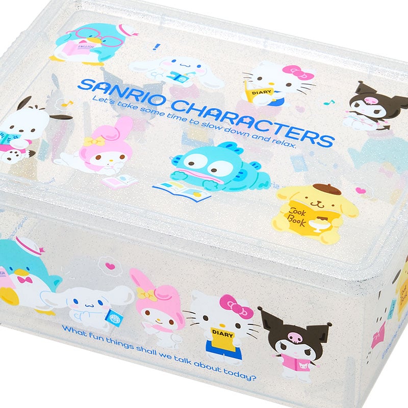 Sanrio Characters Clear Glitter Storage Bin (S) - 图片 3