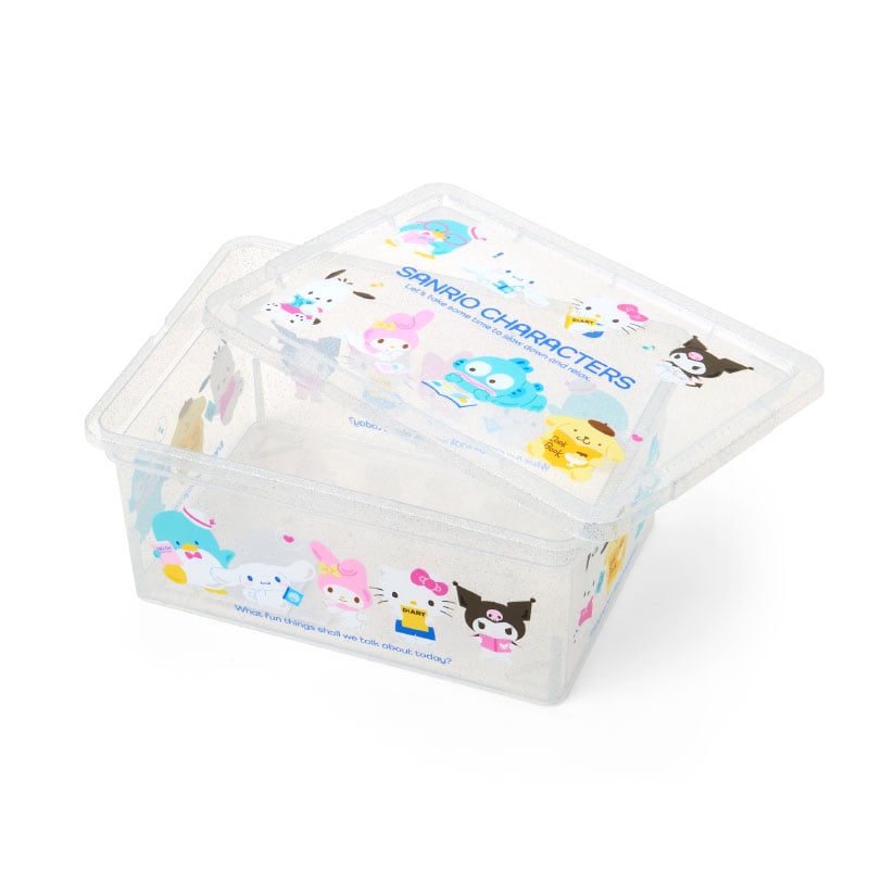 Sanrio Characters Clear Glitter Storage Bin (S) - 图片 2