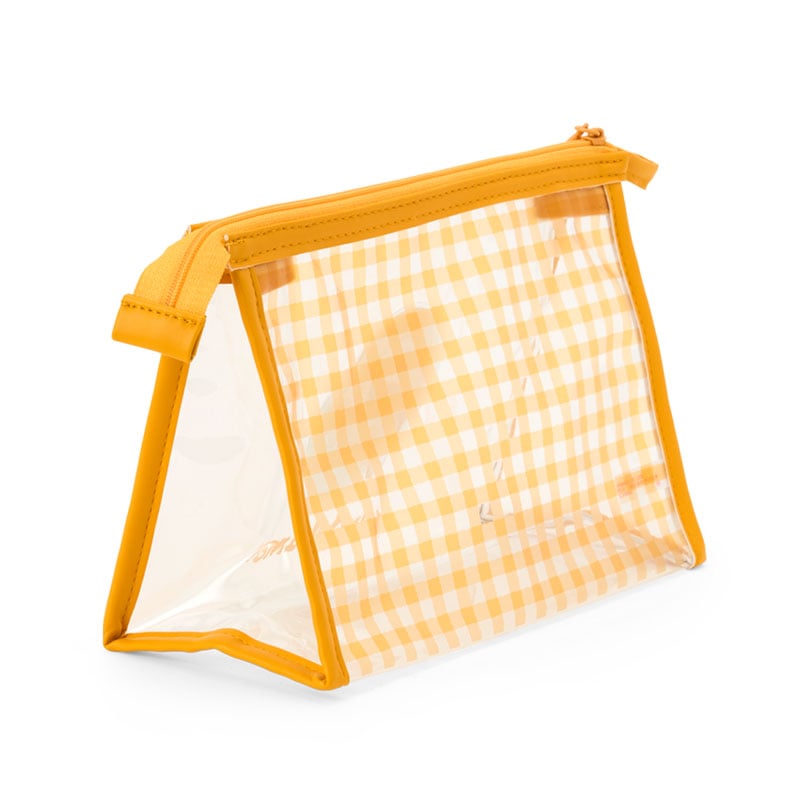 Gudetama Clear Gingham Zipper Pouch - 图片 2