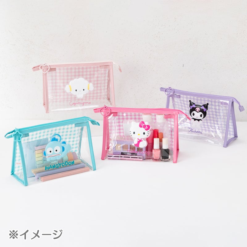 Hangyodon Clear Gingham Zipper Pouch - 图片 4