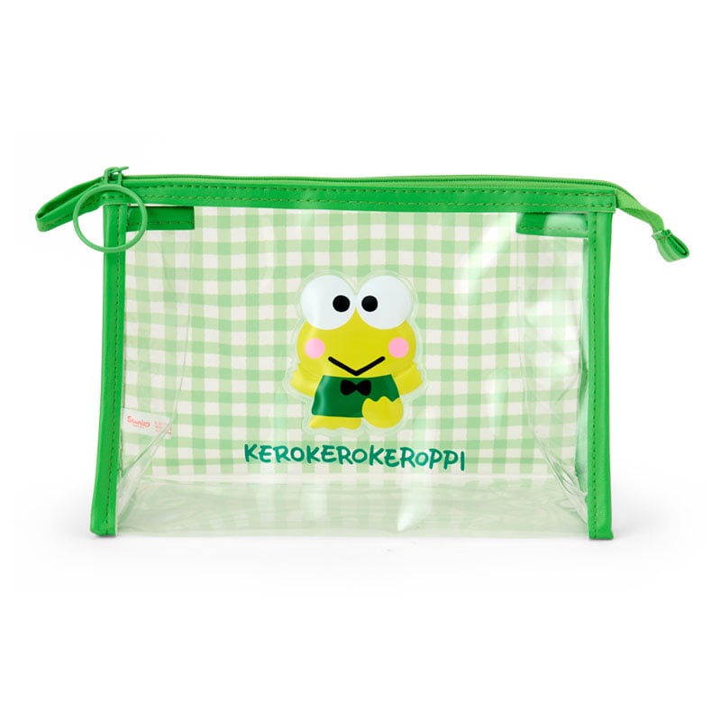Keroppi Clear Gingham Zipper Pouch