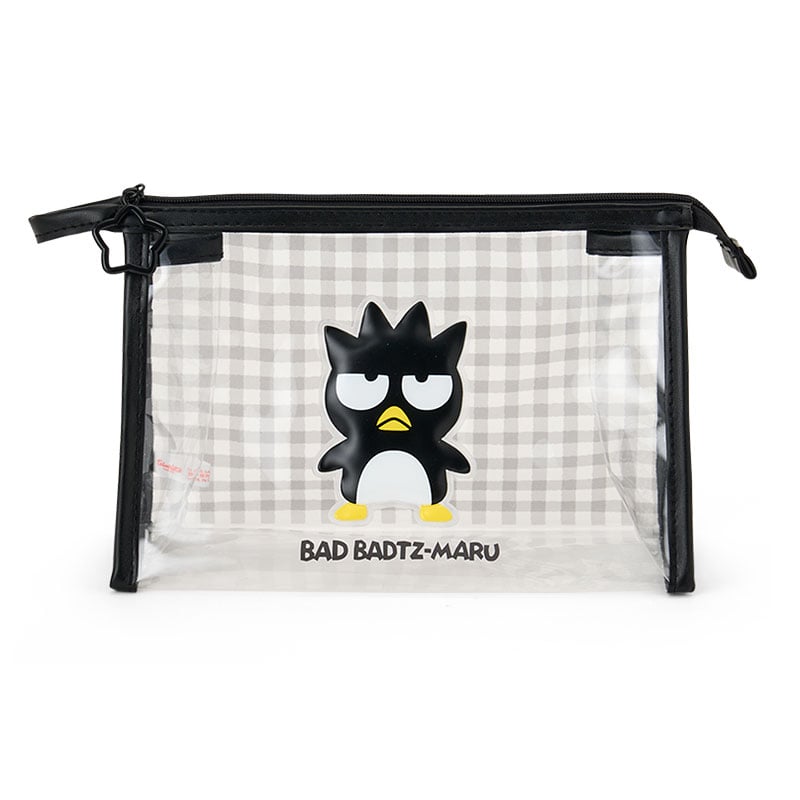 Badtz-maru Clear Gingham Zipper Pouch