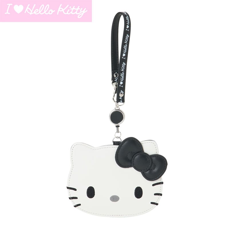 Hello Kitty Black Retractable ID Badge Reel (I Love Hello Kitty Series)