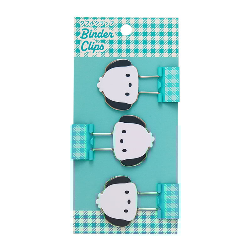 Pochacco Gingham Binder Clips (Set of 3)