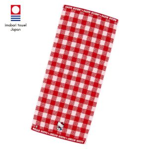 Hello Kitty Gingham Imabari Hand Towel