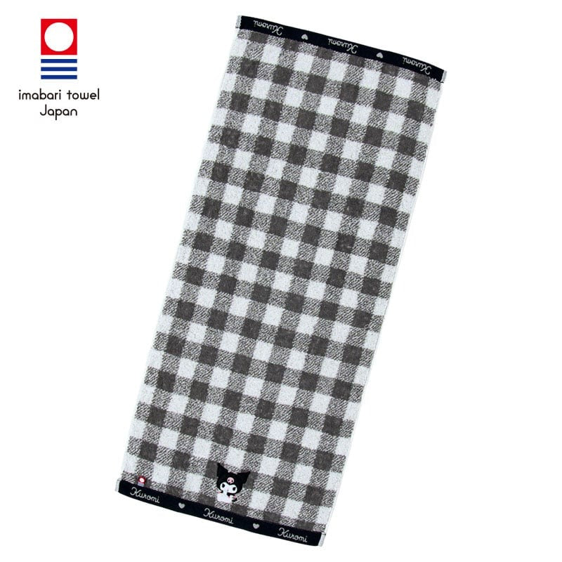 Kuromi Gingham Imabari Hand Towel