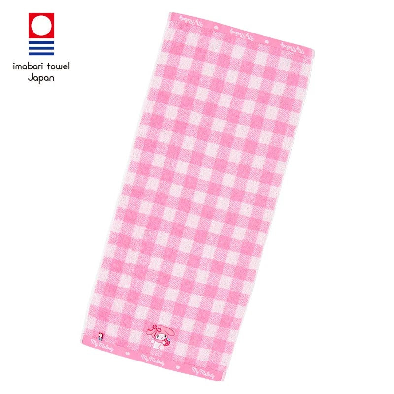My Melody Gingham Imabari Hand Towel